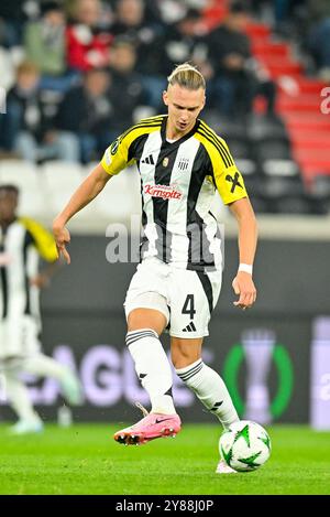 Linz, Autriche. 03 Oct, 2024. LINZ, AUTRICHE - 3 OCTOBRE : Maksym Talovierov du LASK lors du match de la phase MD1 de la Ligue 2024/25 de l'UEFA entre le LASK et le Djurgarden Oberoesterreich Arena le 3 octobre 2024 à Linz, Autriche.241003 SEPA 20 059 - 20241003 PD9728 crédit : APA-PictureDesk/Alamy Live News Banque D'Images