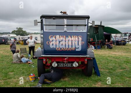 Low Ham.Somerset.Royaume-Uni. 20 juillet 2024.Un camion à vapeur Sentinel S4 restauré de 1934 est exposé au Somerset Steam and Country Show Banque D'Images