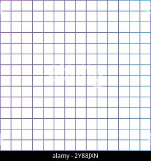 Grille carrée néon. Motif d'onde de couleur isolé sur fond blanc Illustration de Vecteur