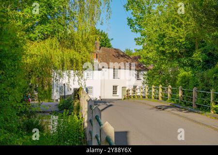 Pont sur le Darent à shoreham Kent Banque D'Images