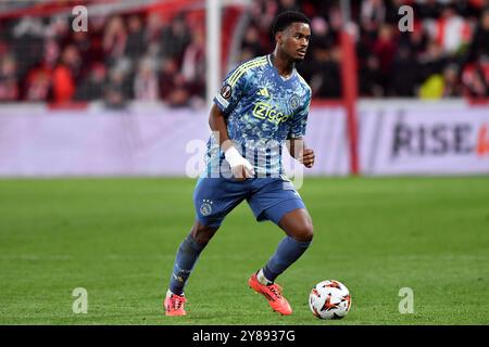 Prague, République tchèque. 3 octobre 2024. JORREL HATO de l'Ajax au stade d'Eden lors du Round 2, de l'UEFA Europa League, le 3 octobre 2024, à Prague en République tchèque. (Crédit image : © Slavek Ruta/ZUMA Press Wire) USAGE ÉDITORIAL SEULEMENT! Non destiné à UN USAGE commercial ! Banque D'Images