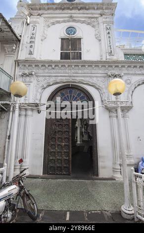 Entrée, Jummah Masjid, Mosquée, Port Luis, Océan Indien, île Maurice, Afrique Banque D'Images