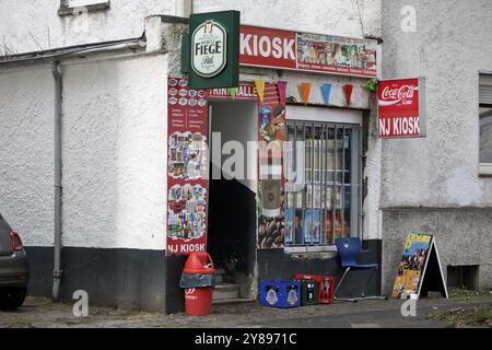 Kiosque à Bochum-Hamme, Trinkhalle, Bochum, région de la Ruhr, Rhénanie du Nord-Westphalie, Allemagne, Europe Banque D'Images