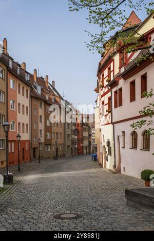 Vue de la vieille ville de Nuremberg, Allemagne, Europe Banque D'Images