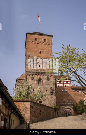 Vue du château de Nuremberg, Allemagne, Europe Banque D'Images