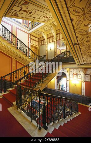 L'Achilleion Palace dans le village de Gastouri Corfou construire par l'Impératrice Elisabeth d'Autriche (connu sous le nom de 'Sissi') et plus tard acheté par Kaiser William Banque D'Images