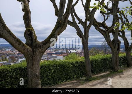 Vue panoramique sur la vieille ville de Bamberg en Bavière, Allemagne, Europe Banque D'Images