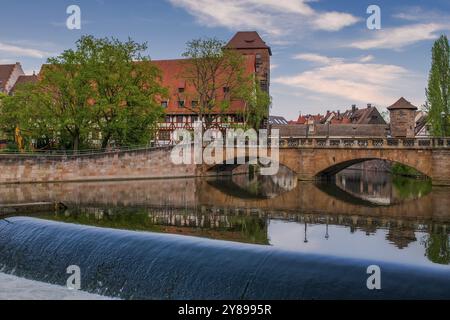 Vue de la vieille ville de Nuremberg, Allemagne, Europe Banque D'Images