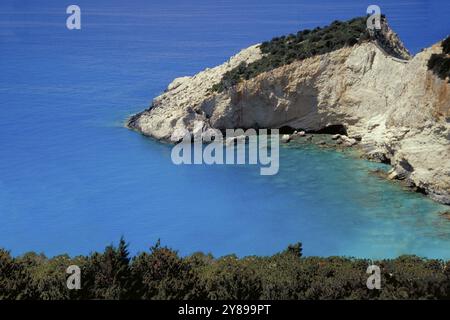 Porto Katsiki considérée comme la plus belle plage de Grèce Banque D'Images