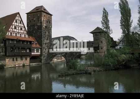 Vue de la vieille ville de Nuremberg, Allemagne, Europe Banque D'Images