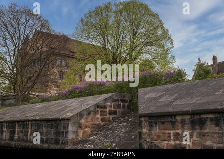 Vue du château de Nuremberg, Allemagne, Europe Banque D'Images