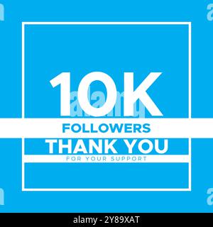 1M followers, merci mes followers, 5k followers, merci followers, merci pour 100k Subscribers, merci post design, 50k post célébration Illustration de Vecteur
