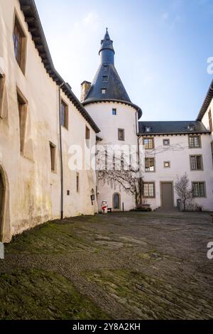 Le Château de Clervaux dans la ville de Clervaux dans le nord du Luxembourg Banque D'Images