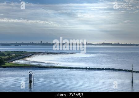 Horizon de Venise depuis Venetian Lagoon. Banque D'Images