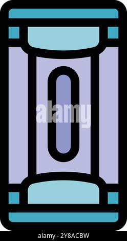 Les lingettes humides sont emballées dans un style de contour rempli, parfait pixel parfait vecteur pour les projets de conception d'hygiène Illustration de Vecteur