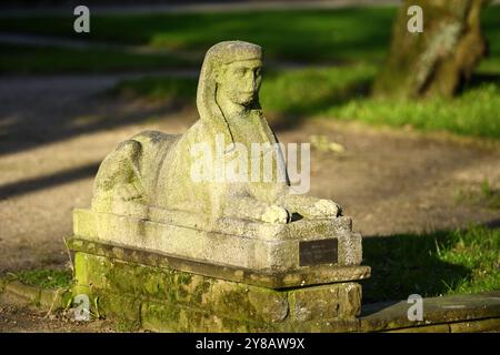 Statue historique de Sphinx à la mairie de Bergedorf, Hambourg, Allemagne, Historische Sphinx-Statue am Rathaus à Bergedorf, Allemagne Banque D'Images