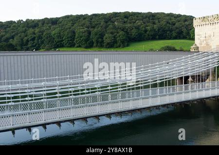 Trois célèbres ponts sur la rivière Conwy à Castle. Banque D'Images