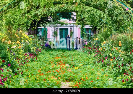 Artiste impressionniste, jardin de Claude Monet à Giverny, France. Banque D'Images