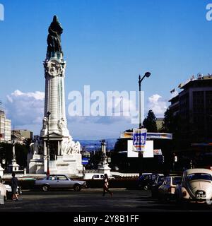 Der Platz Praca marques de Pombal in Lissabon, Portugal um 1981. 90010001249 Banque D'Images