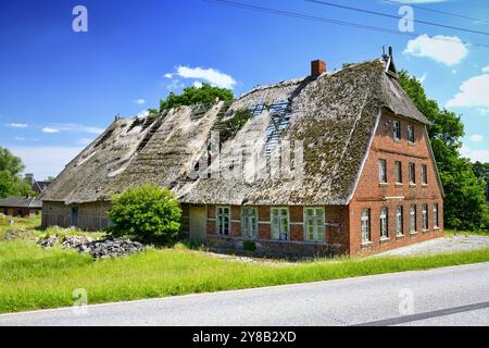 Ferme vacante à Kirchwerder, Hambourg, Allemagne, Leerstehendes Bauernhaus à Kirchwerder, Deutschland Banque D'Images