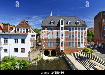 Serrahn, Kornwassermühle et Kupferhofterrassen à Bergedorf, Hambourg, Allemagne, Kornwassermühle und Kupferhofterrassen à Bergedorf, Allemagne Banque D'Images