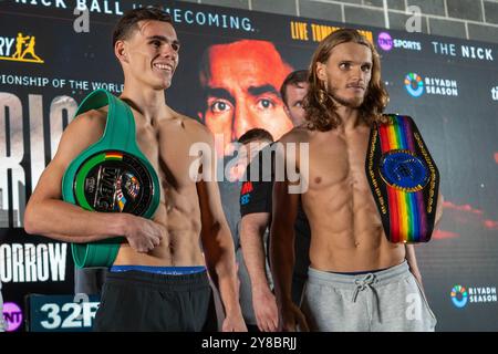 Nick Ball vs Ronnie Rios Weigh Inns - WBA Featherweight Championship of the World - M&S Bank Arena Liverpool - vendredi 6 septembre 2024 Banque D'Images