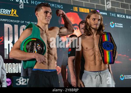 Nick Ball vs Ronnie Rios Weigh Inns - WBA Featherweight Championship of the World - M&S Bank Arena Liverpool - vendredi 6 septembre 2024 Banque D'Images