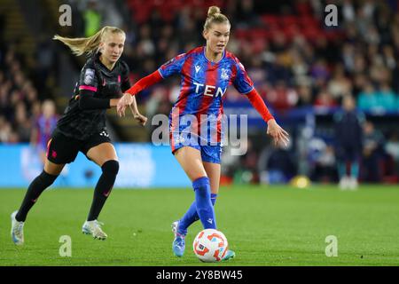 Londres, Royaume-Uni. 27 septembre 2024. Mon Cato pendant Crystal Palace v Chelsea en Super League féminine. Banque D'Images
