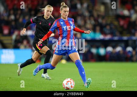 Londres, Royaume-Uni. 27 septembre 2024. Mon Cato pendant Crystal Palace v Chelsea en Super League féminine. Banque D'Images