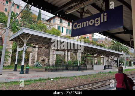 ITALIE LES CINQ TERRES BALLADE ENTRE CAMOGLIA ET LEVANTO VIA MONTARETTO & BONASSALA Banque D'Images