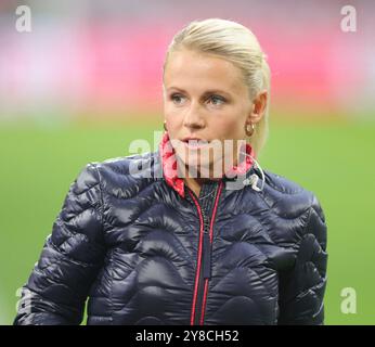 Munich, Deutschland. 28 septembre 2024. firo : 28.09.2024, football, football, 1. Ligue, 1. Bundesliga, saison 2024/2025, 5.match FC Bayern Munich - Bayer 04 Leverkusen 1:1, Julia Simic, demi-chiffre, crédit : dpa/Alamy Live News Banque D'Images