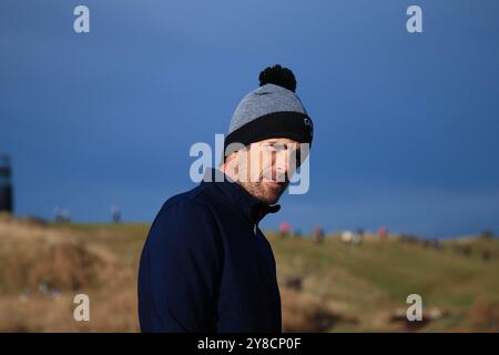 Kingsbarns, Fife, Royaume-Uni. 4 octobre 2024. Alfred Dunhill Links Golf Championship, Round 2 ; Nacho Elvira, Espagnol, sur Kingsbarns Golf Links, lors de la deuxième manche du Dunhill Links Championship crédit : action plus Sports/Alamy Live News Banque D'Images