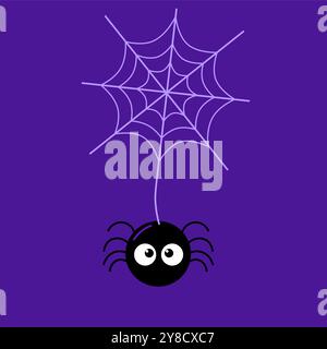 Toile d'Halloween avec fond d'araignée pour la fête. Objets isolés sur un fond transparent Illustration de Vecteur