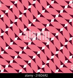 Motif sans couture avec motifs géométriques en 3 couleurs Banque D'Images