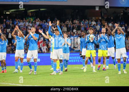 Naples, Campanie, ITALIE. 4 octobre 2024. Pendant le match de football du 04/10/2024, valable pour le championnat italien Serie A - 2024/25 à Naples au Diego Armando Maradona Stadium entre SSC Napoli vs FC Como. Sur la photo : (crédit image : © Fabio Sasso/ZUMA Press Wire) USAGE ÉDITORIAL SEULEMENT! Non destiné à UN USAGE commercial ! Crédit : ZUMA Press, Inc/Alamy Live News Banque D'Images