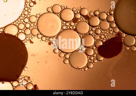 Gros plan moléculaire abstrait de cercles Banque D'Images