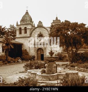 Mission à Carmel (est.1770), Californie Banque D'Images