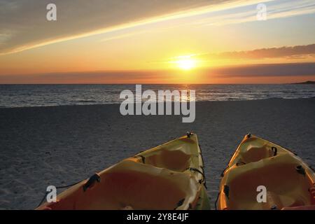 Coucher de soleil de mer Banque D'Images