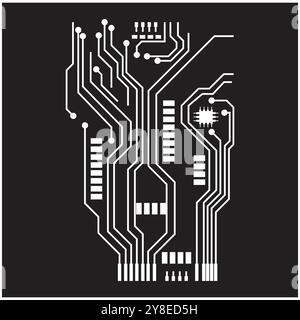 Logo vector illustration modèle Circuit design icône Illustration de Vecteur