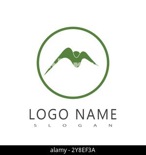 Conception de symbole de modèle vectoriel de logo de montagne Illustration de Vecteur