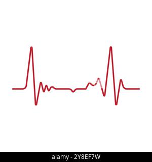 Modèle vectoriel de logo d'ilustration de ligne d'impulsion Illustration de Vecteur