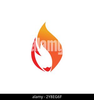 Feu flamme vector illustration design template Illustration de Vecteur