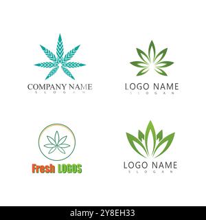 Conception de symbole de modèle vectoriel de logo de cannabis Illustration de Vecteur