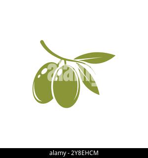 L'icône d'olive modèle de conception d'illustration vectorielle Illustration de Vecteur