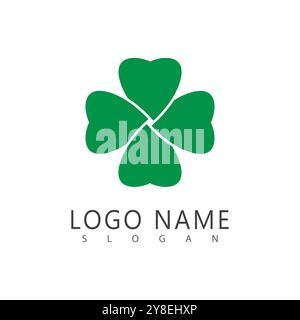 Modèle vectoriel de logo Clover nature et symbole Illustration de Vecteur