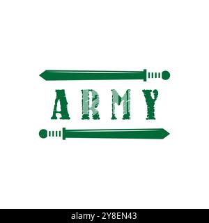 Conception de symbole de modèle militaire de vecteur de logo de l'armée Illustration de Vecteur