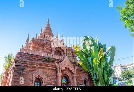 Architecture de style Dai à Xishuangbanna, Yunnan, Chine. Banque D'Images