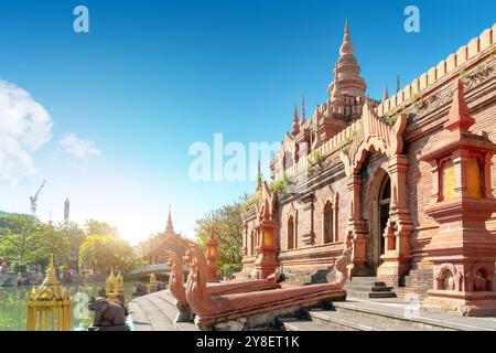 Architecture de style Dai à Xishuangbanna, Yunnan, Chine. Banque D'Images