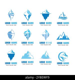 Ice berg logo Template vecteur symbole nature Illustration de Vecteur