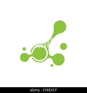 Modèle de symbole de vecteur de logo de molécule Illustration de Vecteur